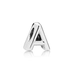 Youtun Jewelry New Bright Silver Alphabet Bracelet Beaded Silver Alloy Alphabet Beaded Beads