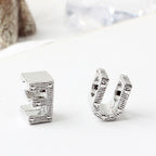 Youtun Jewelry New Bright Silver Alphabet Bracelet Beaded Silver Alloy Alphabet Beaded Beads