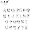 Youtun Jewelry New Bright Silver Alphabet Bracelet Beaded Silver Alloy Alphabet Beaded Beads