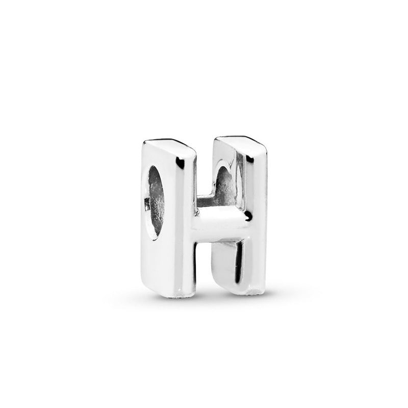 Youtun Jewelry New Bright Silver Alphabet Bracelet Beaded Silver Alloy Alphabet Beaded Beads
