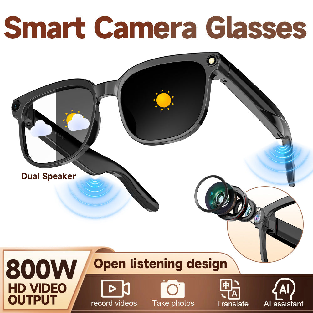 Amazon's best-selling smart glasses feature an 8MP camera for taking photos and recording videos, AI translation, Bluetooth music, and ENC calls.