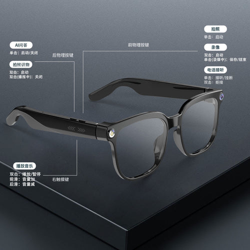 Amazon's best-selling smart glasses feature an 8MP camera for taking photos and recording videos, AI translation, Bluetooth music, and ENC calls.