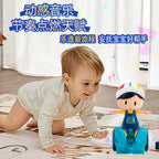 Electric rotating stunt big-headed boy balance bike toy with lights and music cartoon little girl doll manufacturer walking