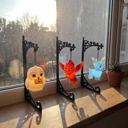 New cross-border Magic Owl Bookend Lamp hanging magic owl bookshelf lamp metal craft