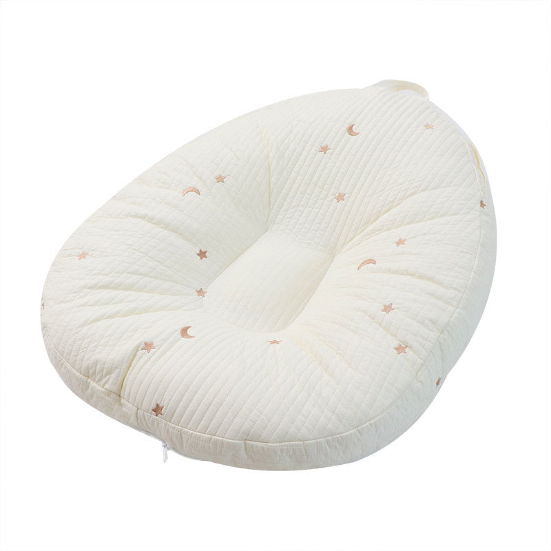 Baby feeding pillow, baby spit-up sloping pillow, newborn feeding pillow, lying back, bed center, breathable and washable.