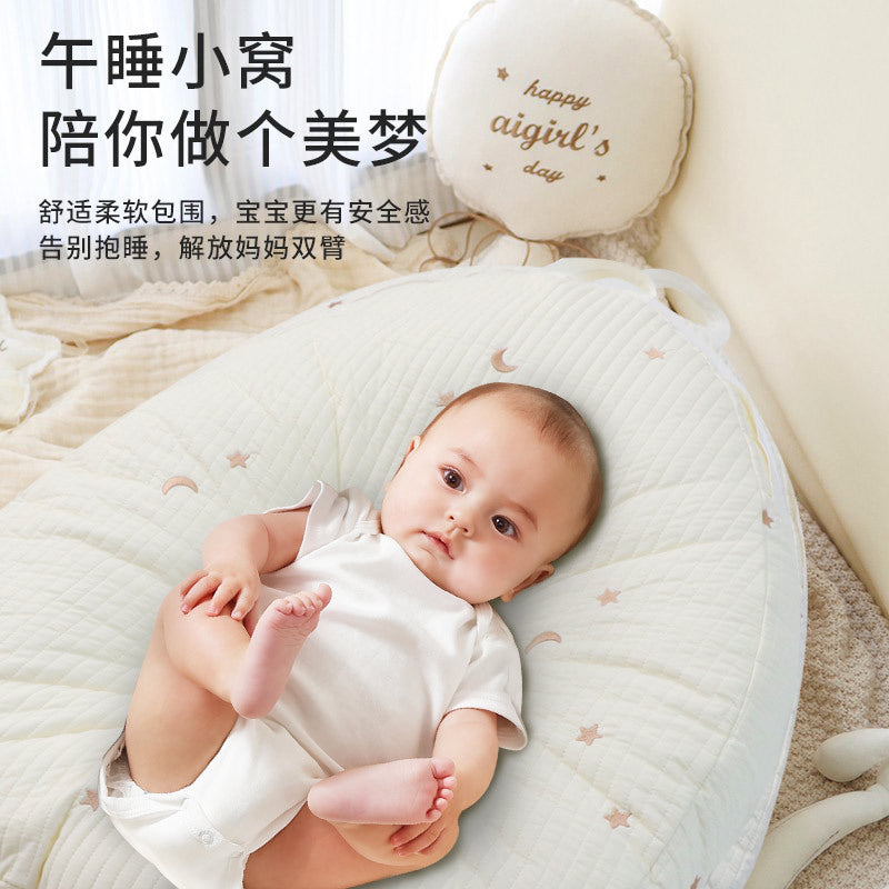 Baby feeding pillow, baby spit-up sloping pillow, newborn feeding pillow, lying back, bed center, breathable and washable.